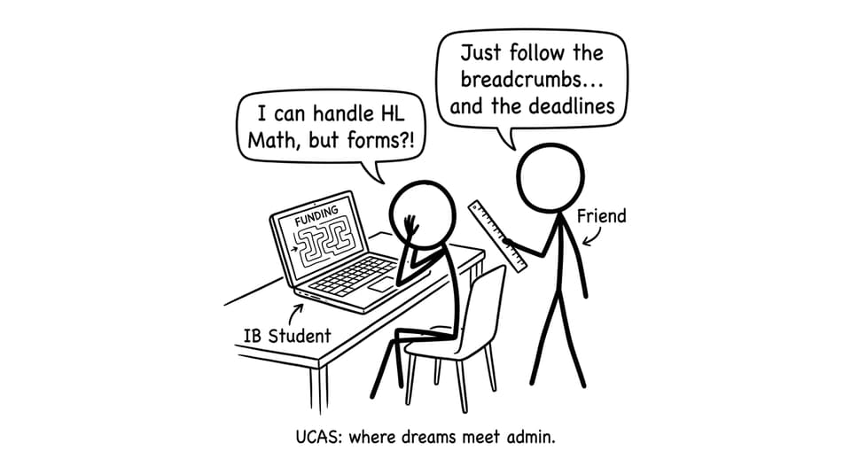 UCAS admin maze comic