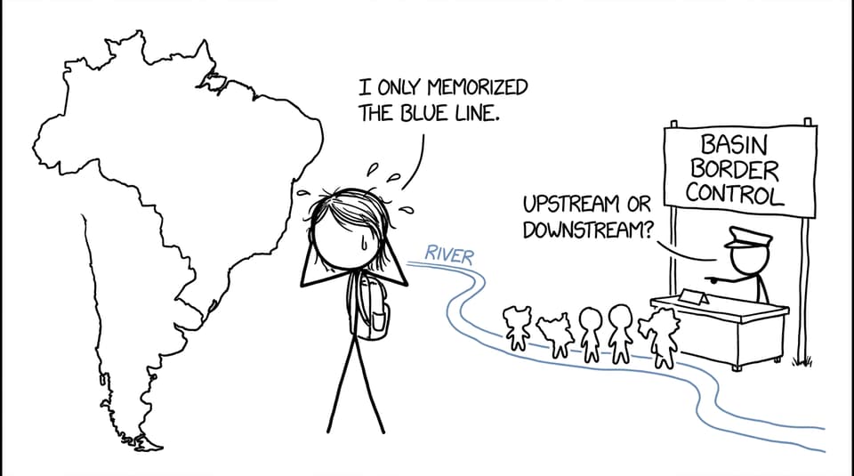 A student discovers that understanding a river requires more than memorizing its blue line
