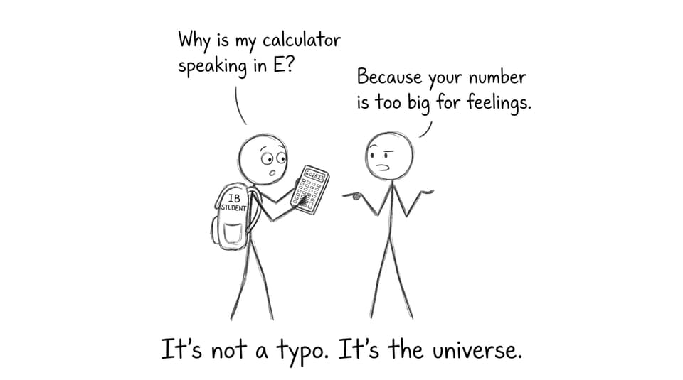 Calculator speaking in E