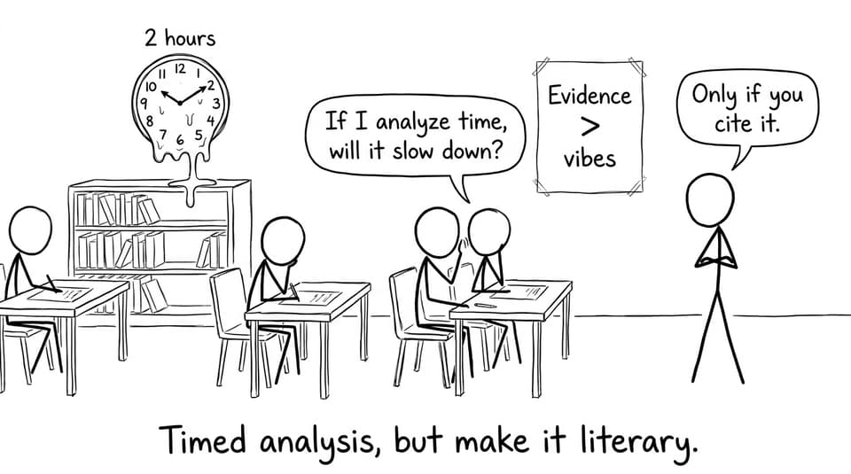 Timed analysis but make it literary