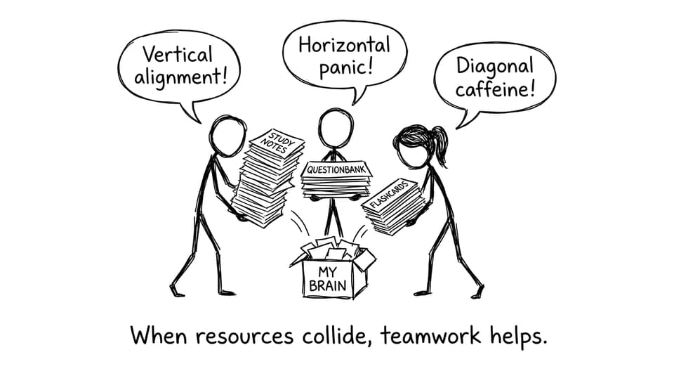 Study resources collide comic
