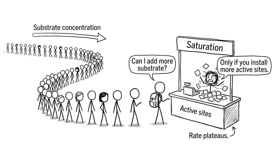 Cafeteria line saturation enzyme joke