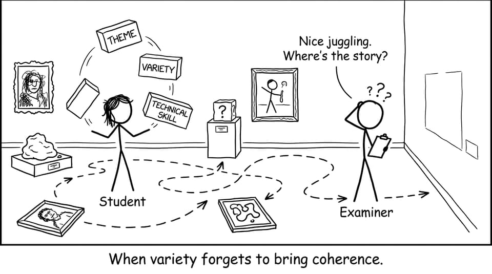 Variety vs coherence joke comic