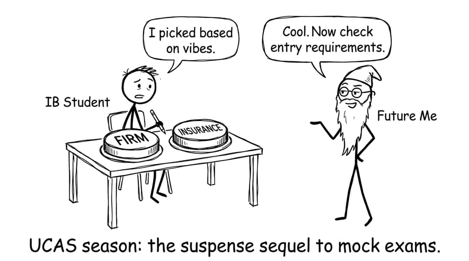 UCAS firm vs insurance comic