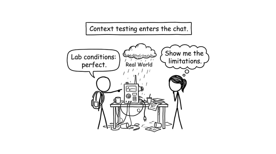 Context testing comic
