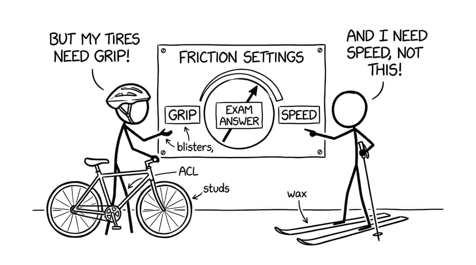 Friction thermostat: grip vs speed