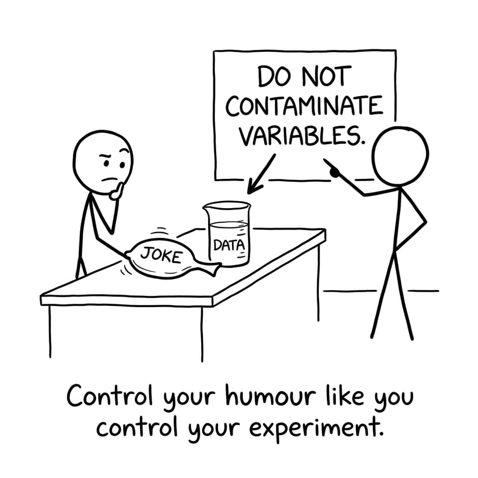 Control your humour like you control your experiment
