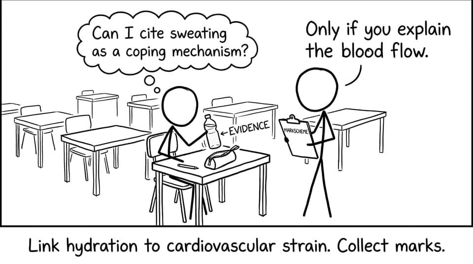 Exam hall thermoregulation comic