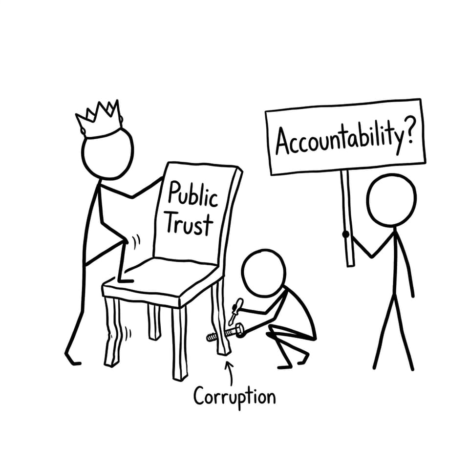 Wobbly chair public trust comic