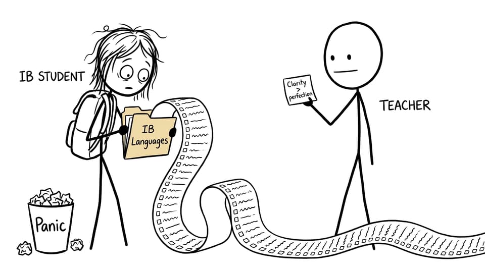 A funny IB Languages checklist comic
