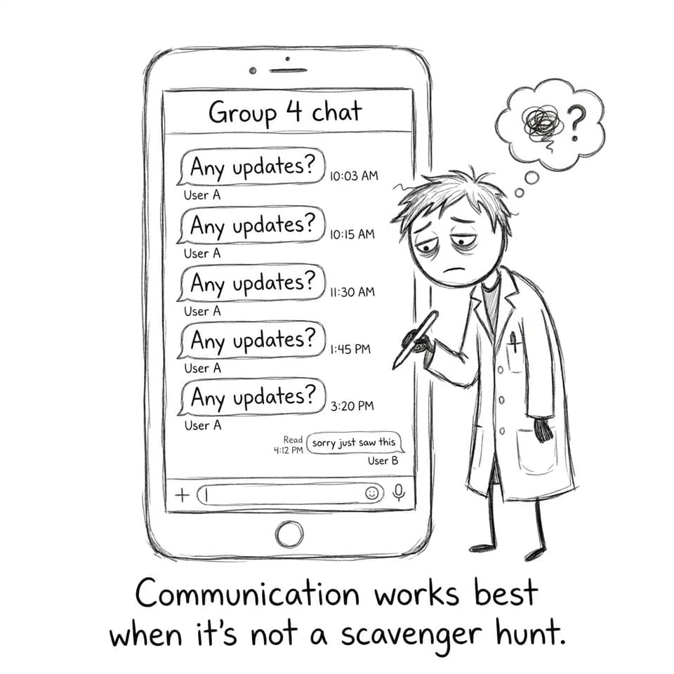 Communication works best when it's not a scavenger hunt.
