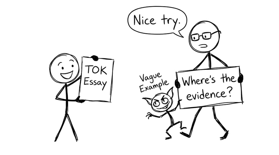 TOK Essay vs Vague Example comic
