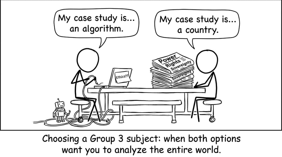 Choosing a Group 3 subject comic