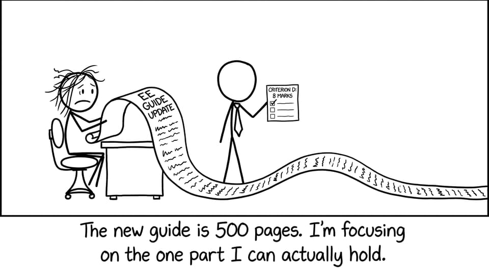A student meets the updated EE guide