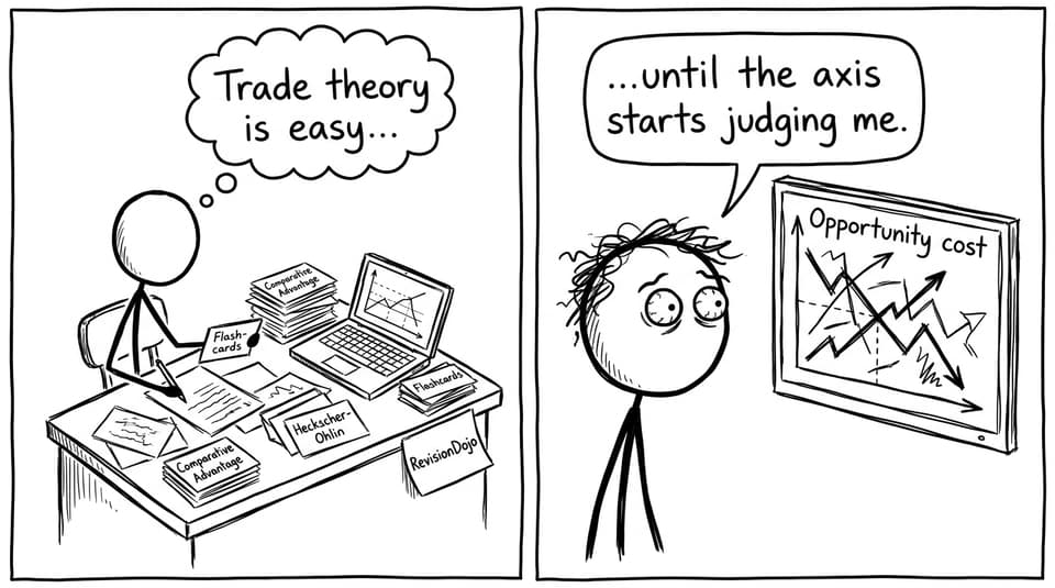 IB student struggling with opportunity cost joke