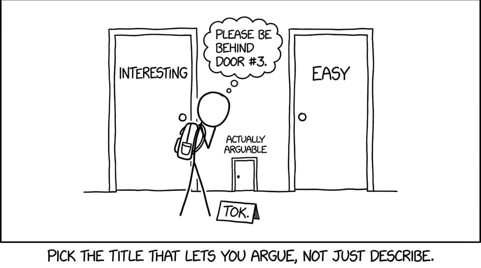 Choosing between easy and arguable