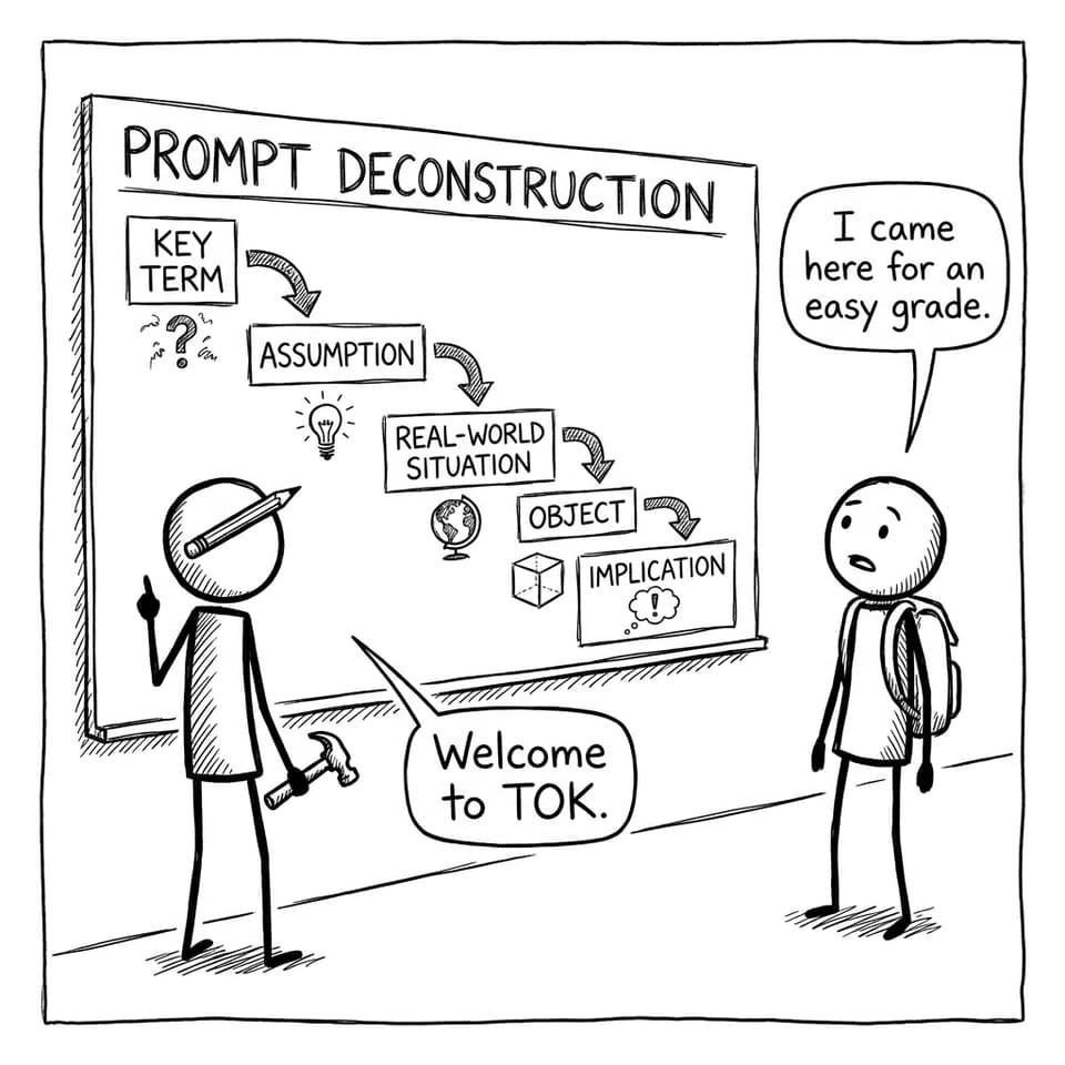 Flowchart of prompt deconstruction