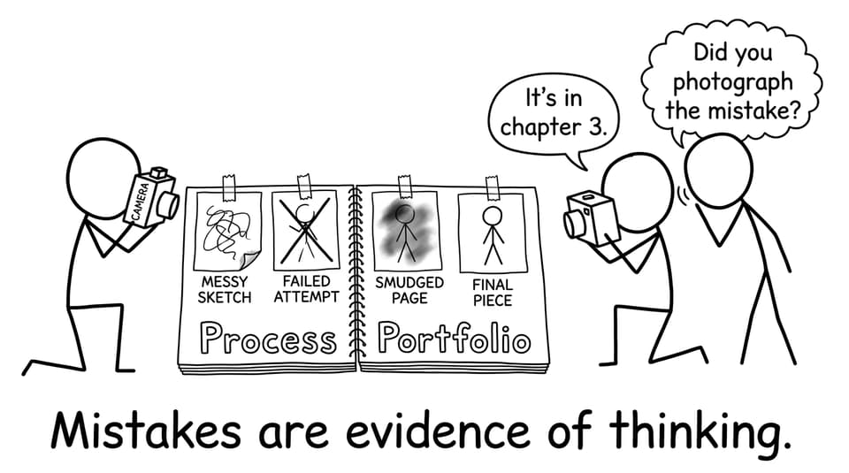Mistakes are evidence of thinking