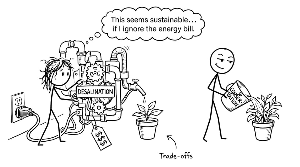 Desalination vs conservation joke