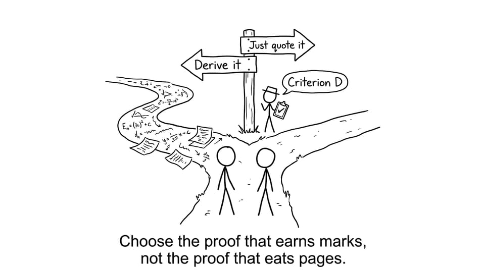 Crossroads: derive it vs quote it