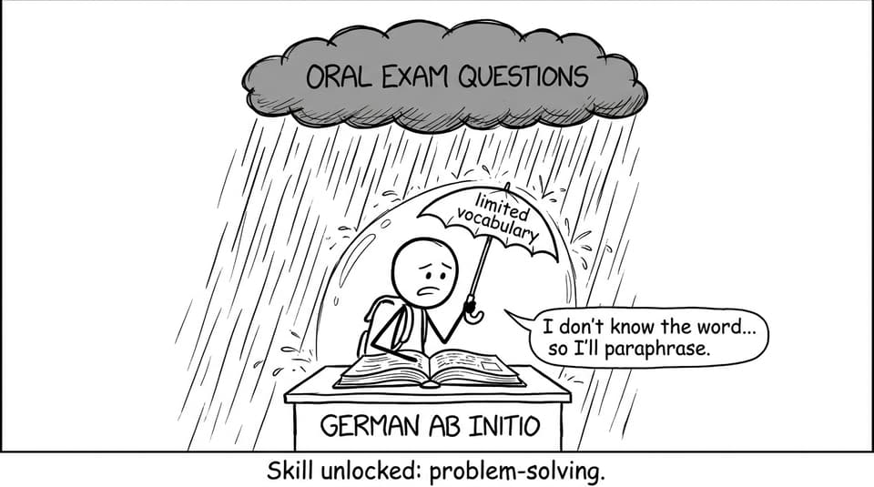 Student paraphrasing through oral questions