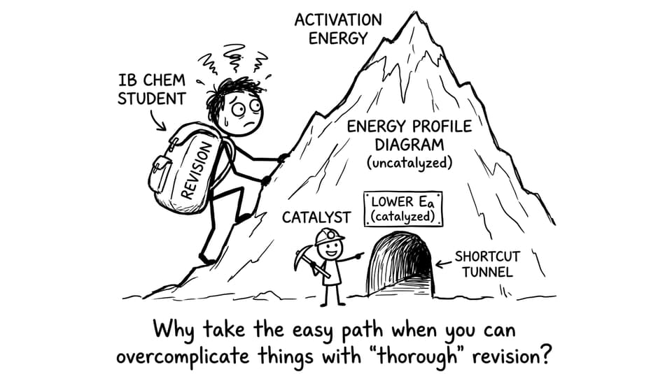 A catalyst offers a shortcut through the energy mountain