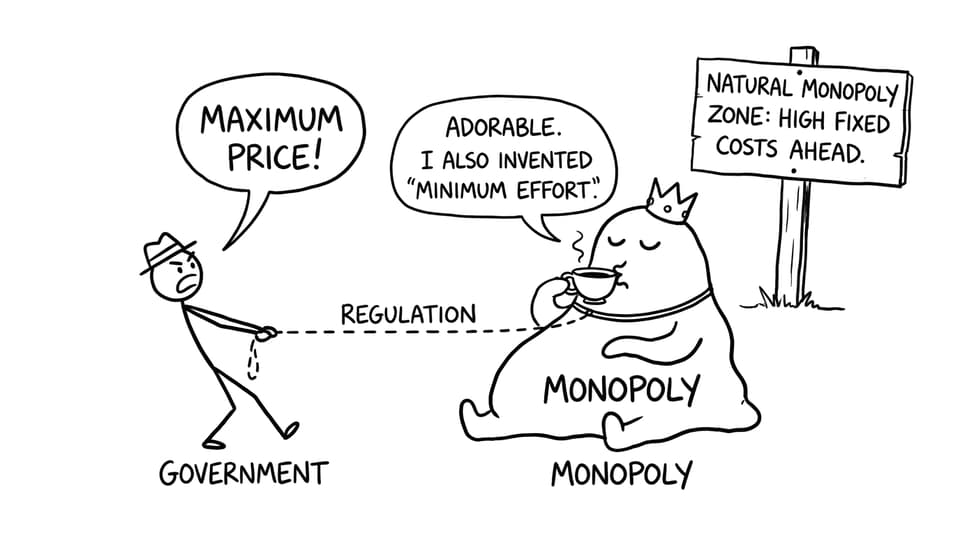 Government leashing monopoly comic