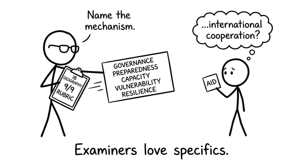 Comic: examiners love specifics