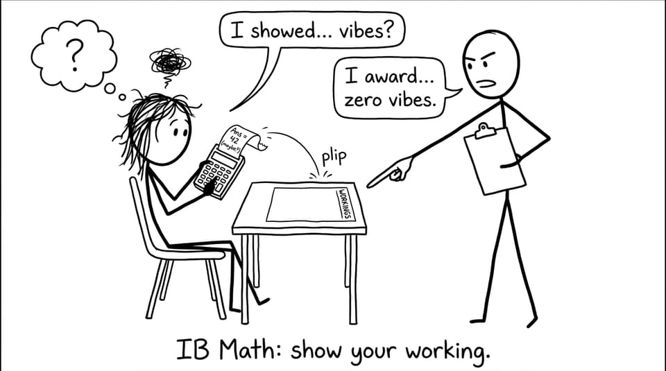 IB Math: show your working joke