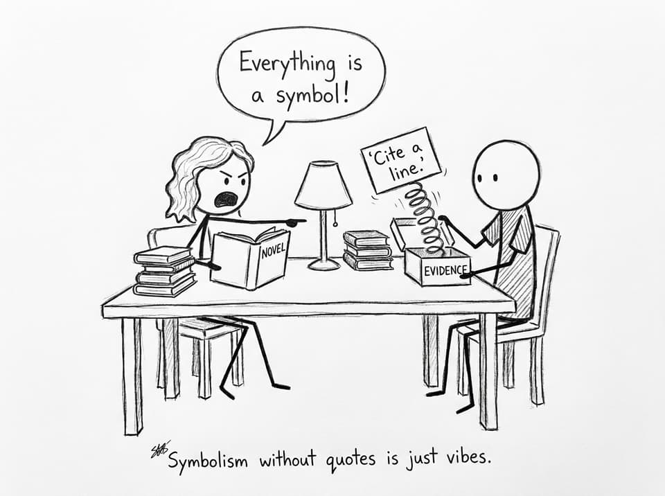 Everything is a symbol, until evidence pops out