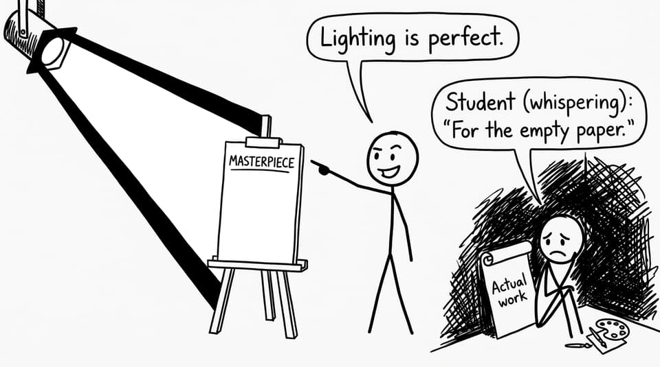 When the spotlight loves the wrong artwork