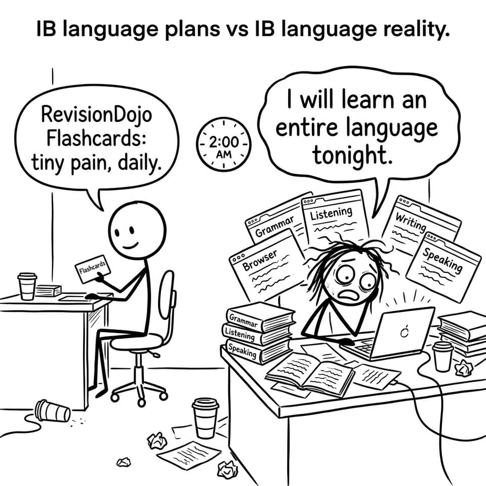 IB language plans vs reality comic