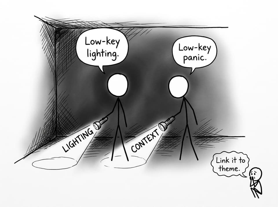 Low-key panic comic