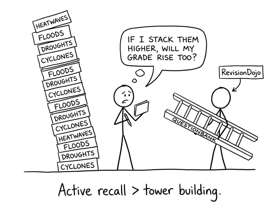 Flashcards tower joke