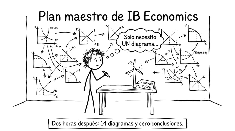 Estudiante con demasiados diagramas