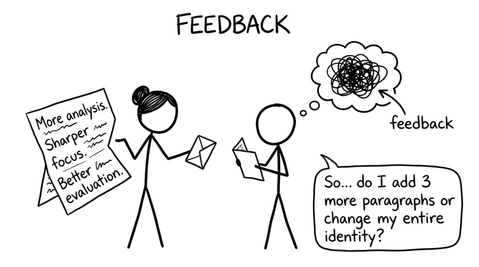 Teacher feedback note joke