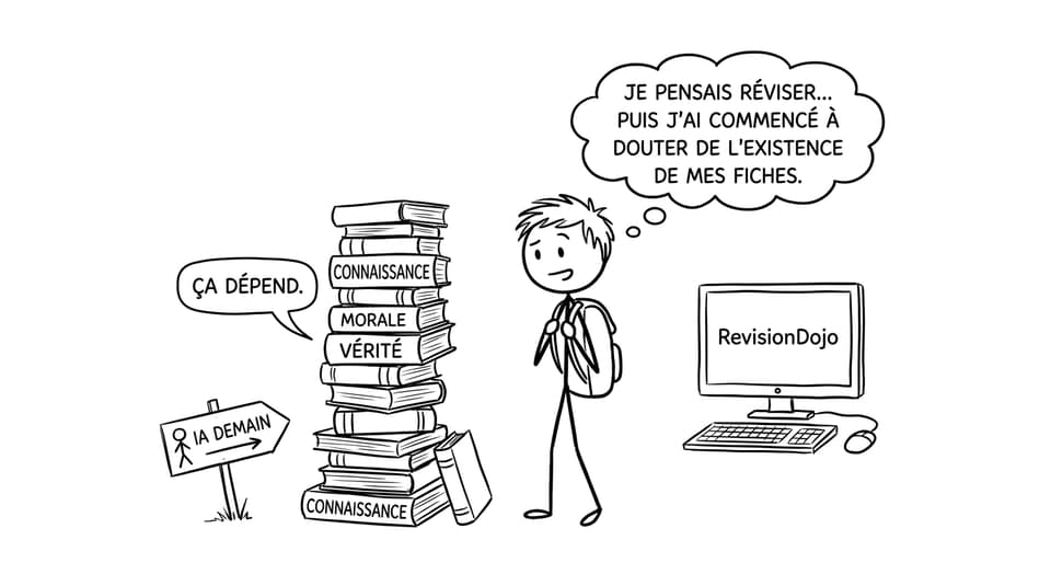 Un élève IB et la pile «Connaissance / Morale / Vérité»