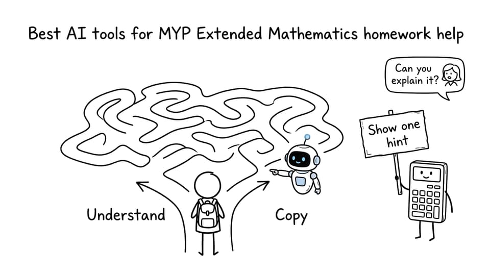 A student choosing understanding over copying with help from an AI tutor