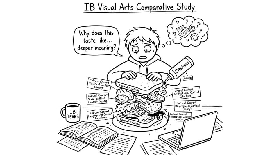 IB Visual Arts Comparative Study sandwich comic