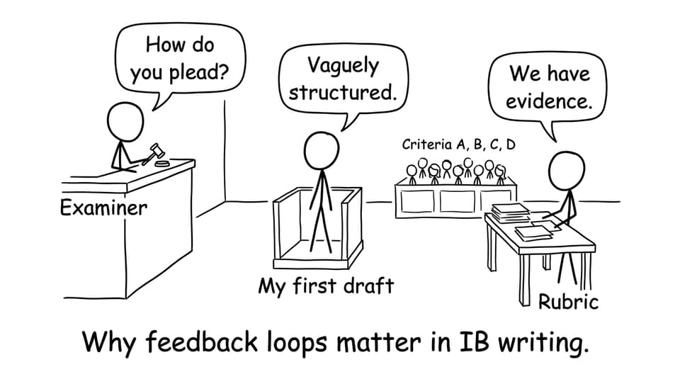 Courtroom of drafts and rubrics