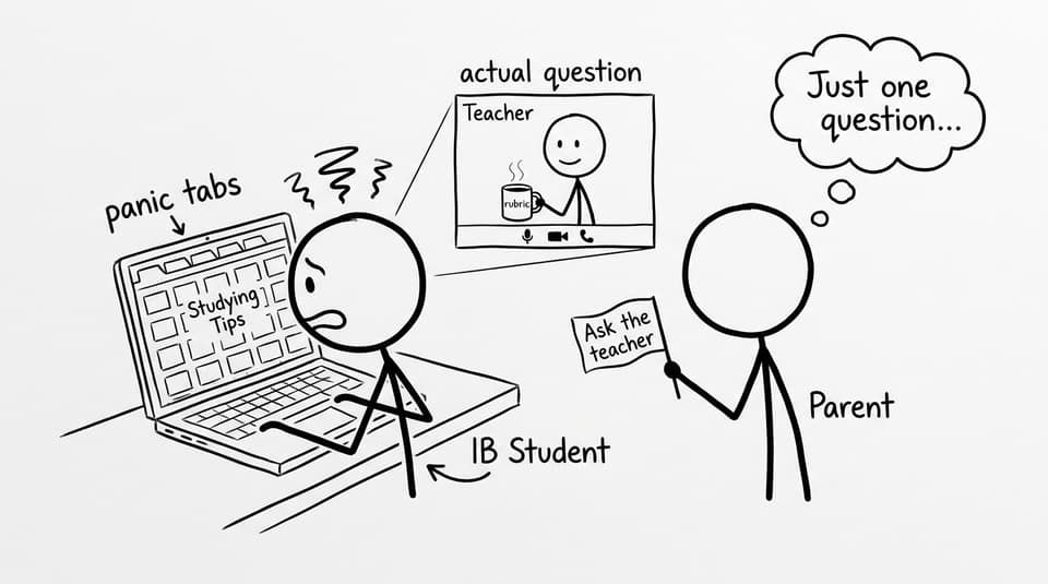 A student with panic tabs meets a calm teacher on a call