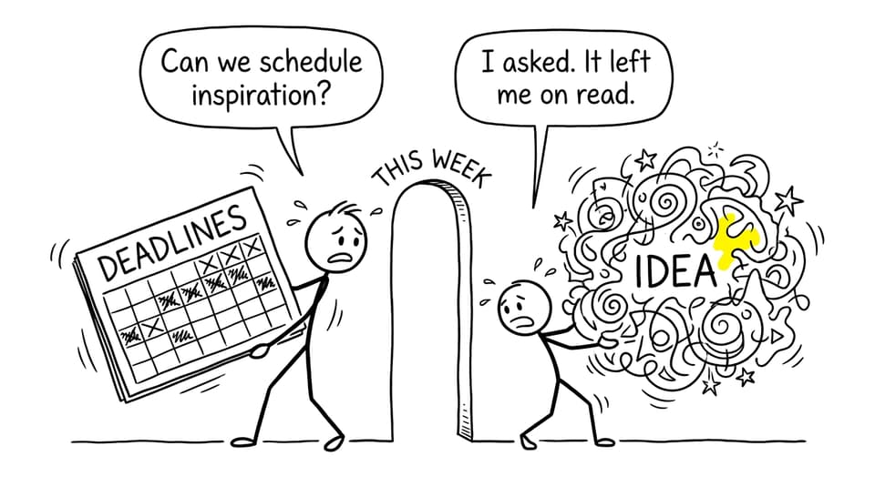 A parent and student attempt to fit inspiration and deadlines into the same week