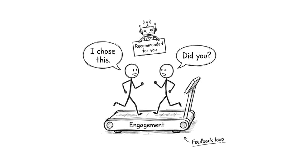 Comic about engagement treadmill