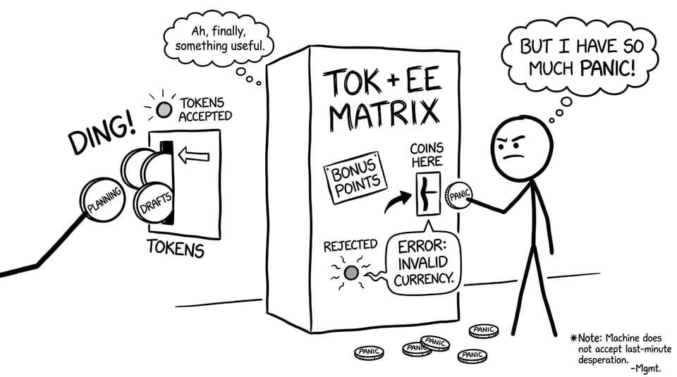 A vending machine rejecting “panic coins” but accepting “drafts”
