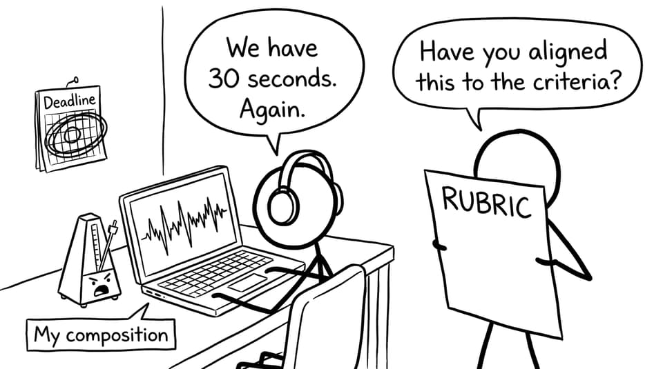 A student battles the metronome and the rubric