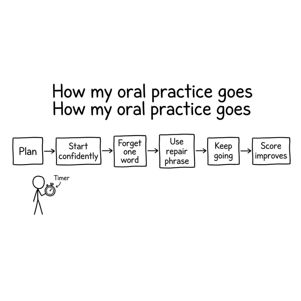 Funny oral practice flowchart comic