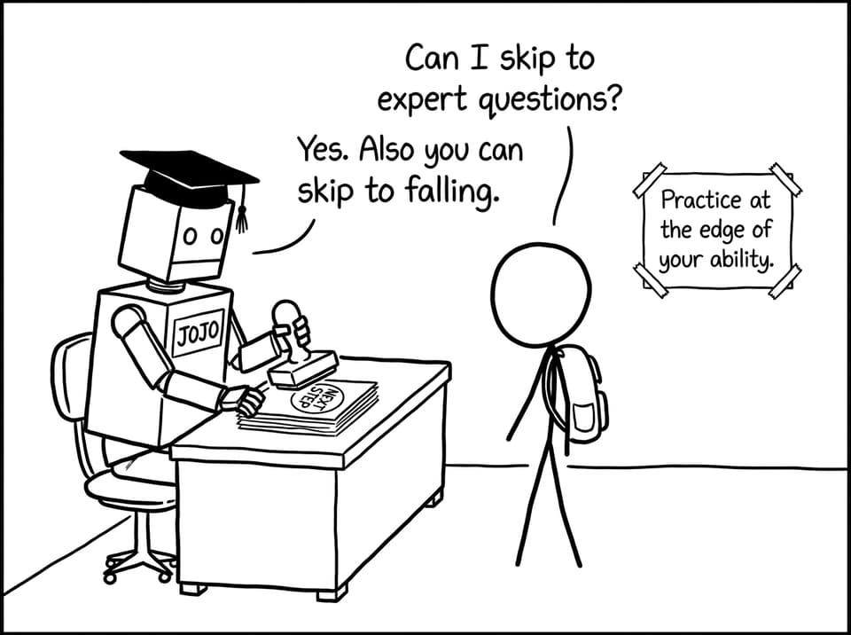 Comic about skipping to expert questions