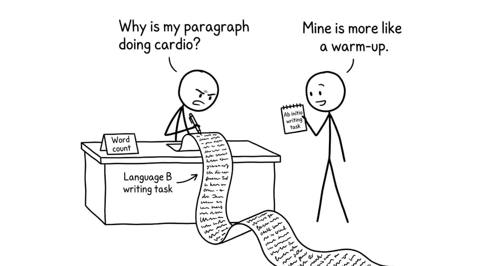 Writing task scroll joke