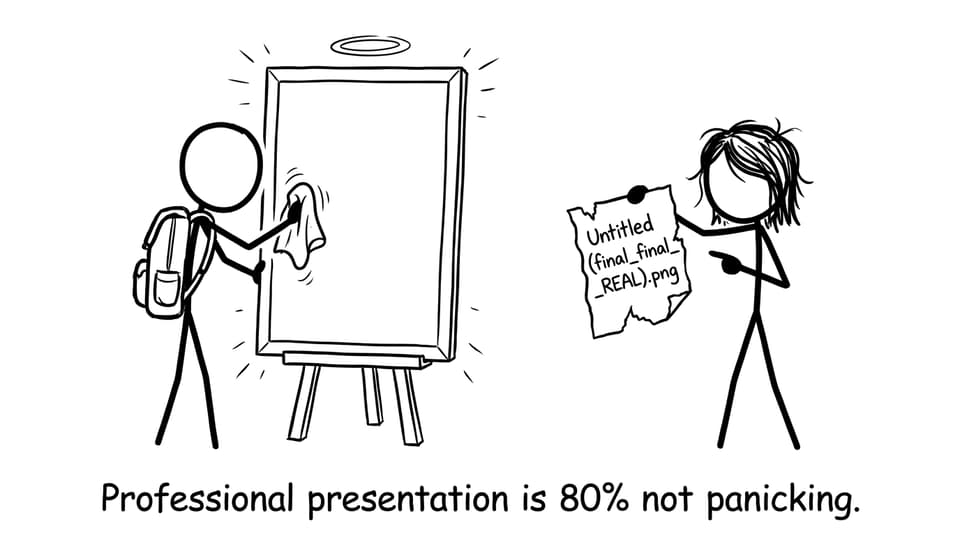 Presentation panic comic