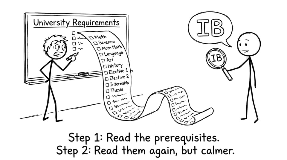 University prerequisites scroll joke